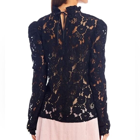 WAYF Erika Puff-Sleeve Lace Top,‎ Size XSMALL - Picture 2 of 15